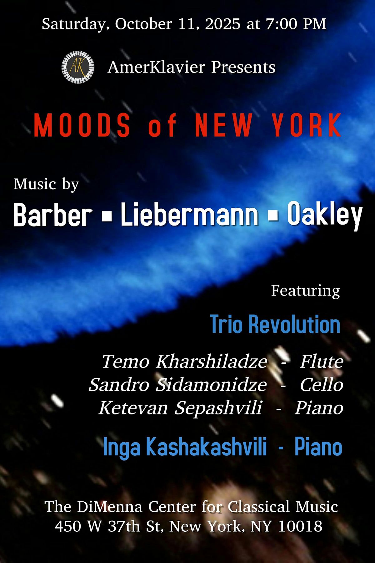 Moods of New York: Music by Barber, Liebermann and Oakley