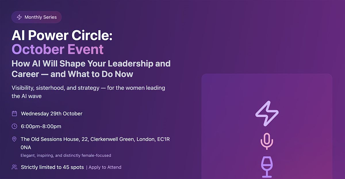 AI Power Circle: October Event How AI Will Shape Your Leadership and Career