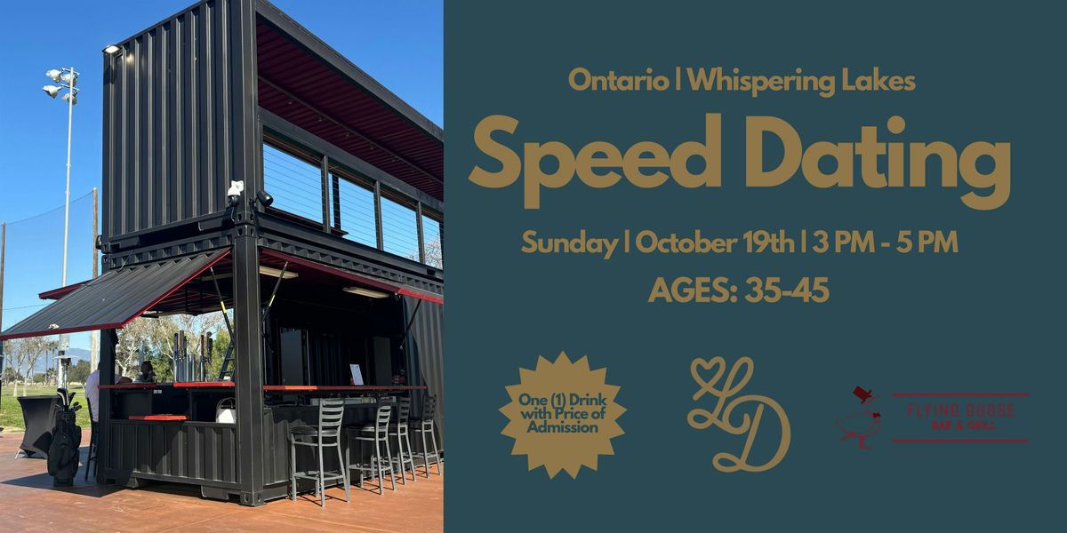 Speed Dating | Ages 35-45 | Whispering Lakes | Ontario