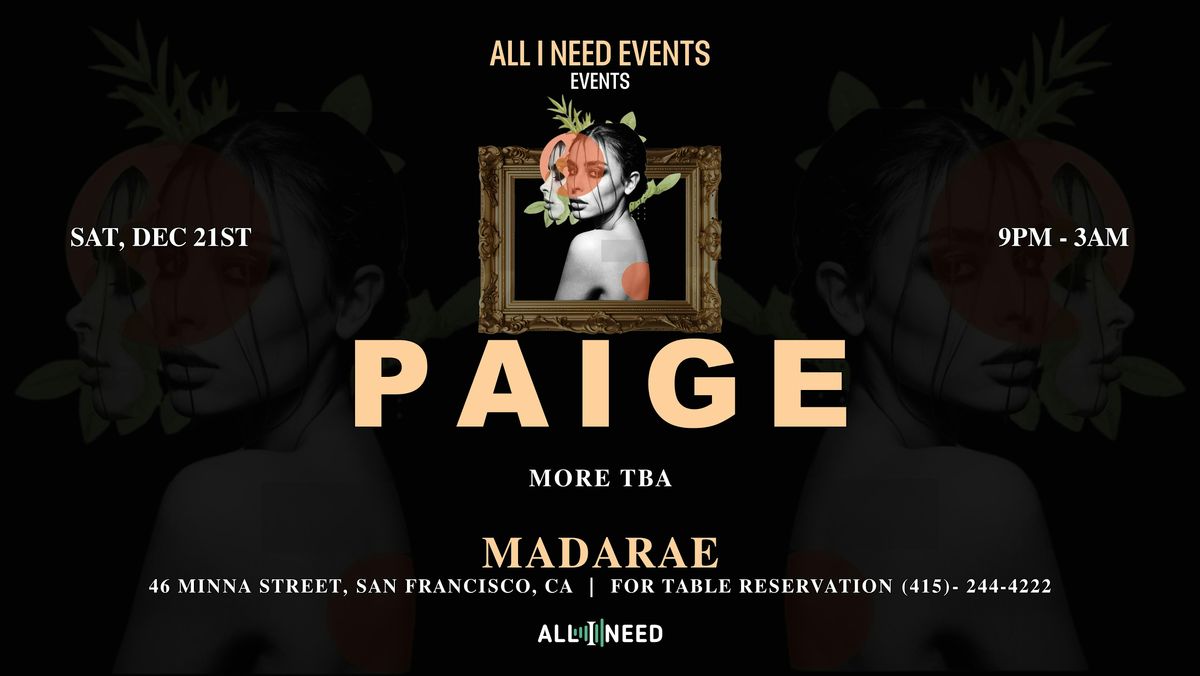 PAIGE [Afro House] at Madarae