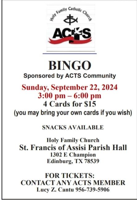 ACTS Bingo