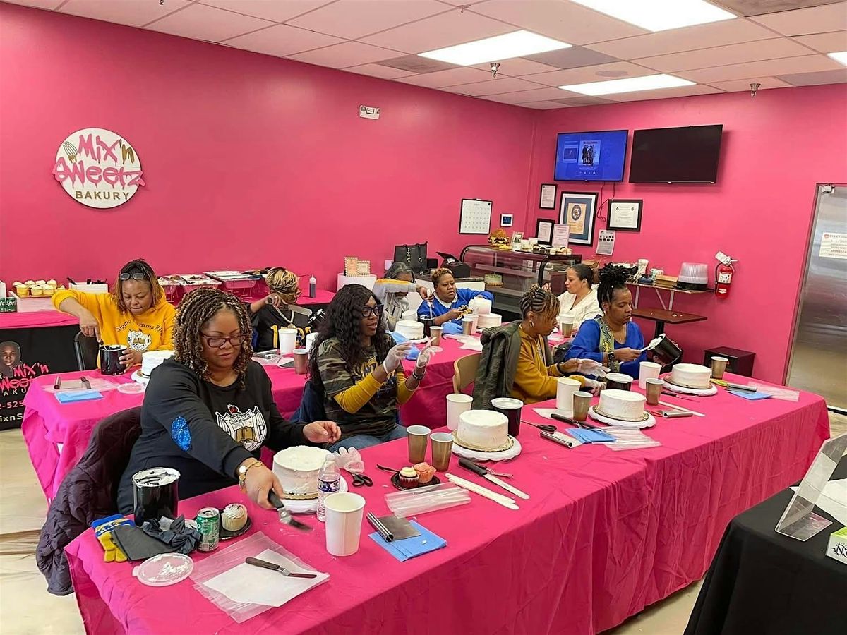 Crumb Coat & Sip Cake Class **Valentine\u2019s Day Class**