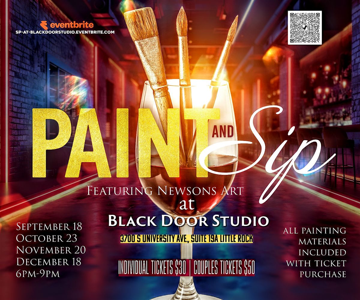 Paint and Sip at Black Door Studio