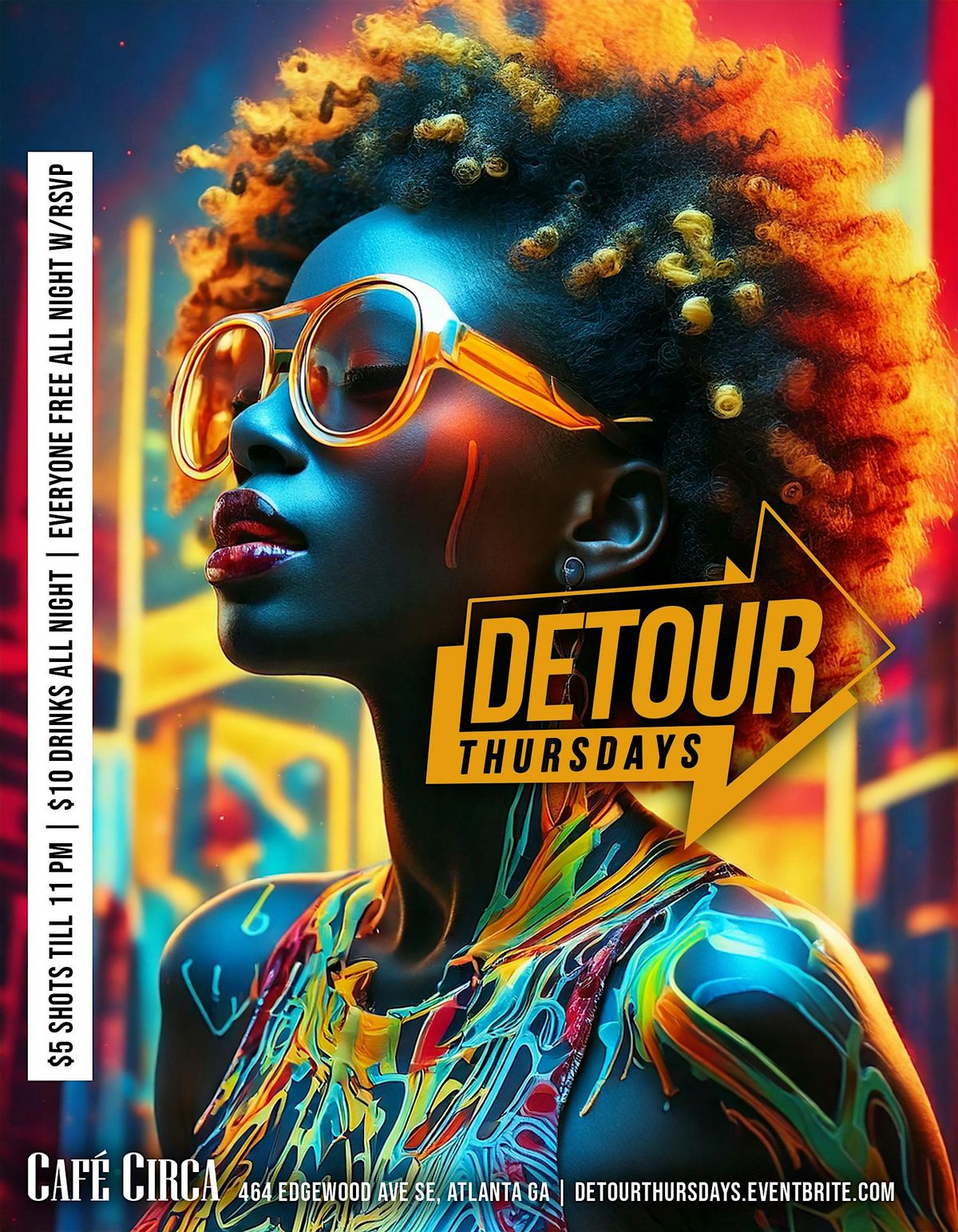 $5 Shots + Everyone Free At Detour Thursdays Cafe Circa atl