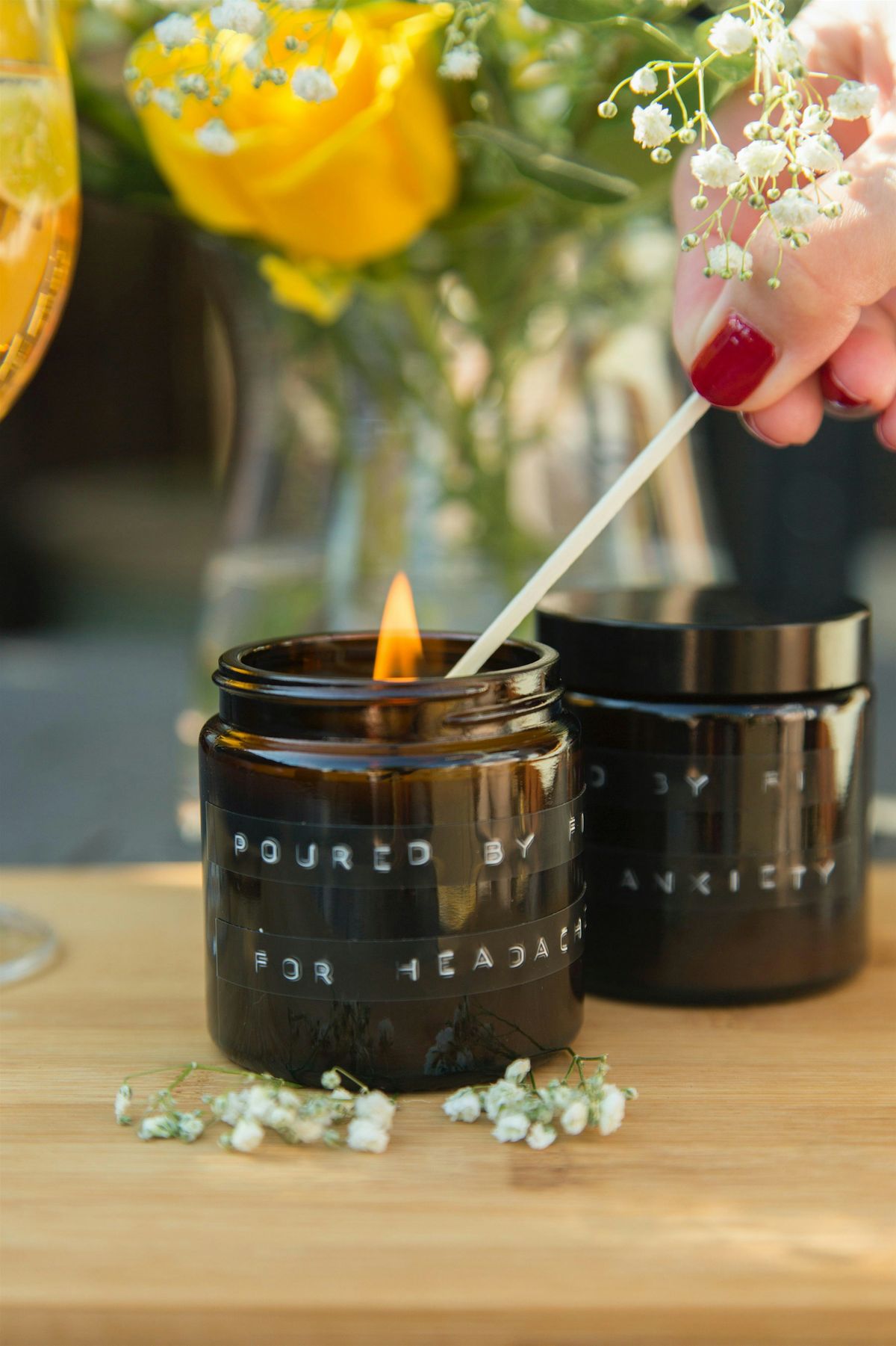 Hand-Poured Soy-Wax Candles with Essential Oils