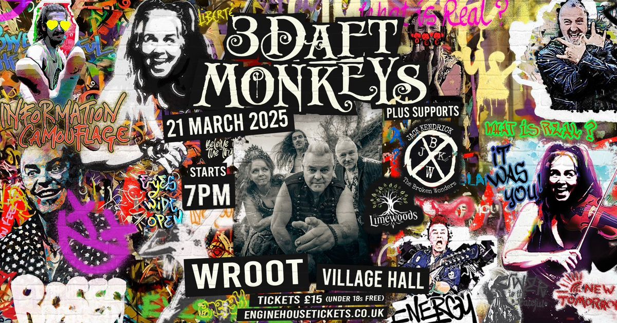 3 Daft Monkeys at Wroot Village Hall