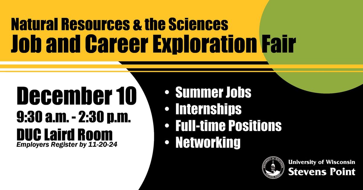 Natural Resources & the Sciences Job and Career Exploration Fair