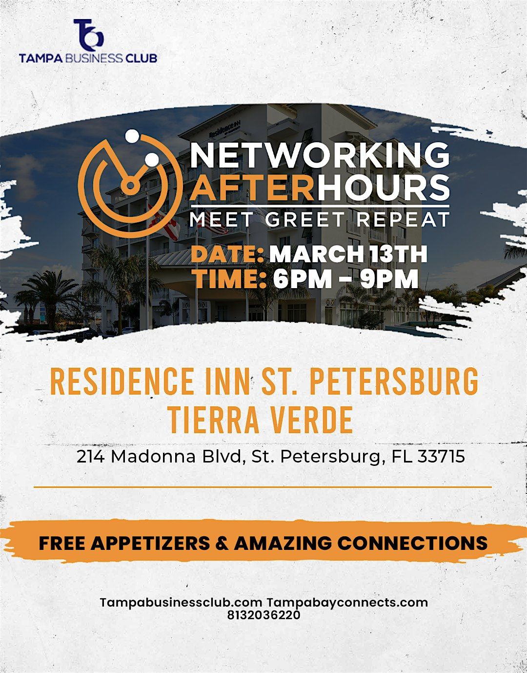 ST.Pete Networking After-hours @Residence Inn Tierra Verde. Free Appetizers