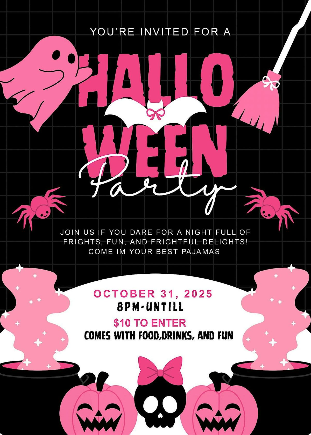 Halloween pajama party