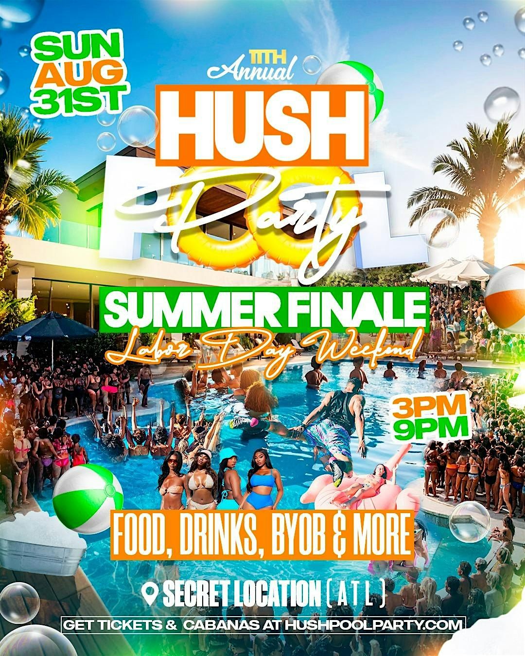 Hush Pool Party 2025 Summer Finale| Labor Day Weekend | ATL's #1 Pool Party