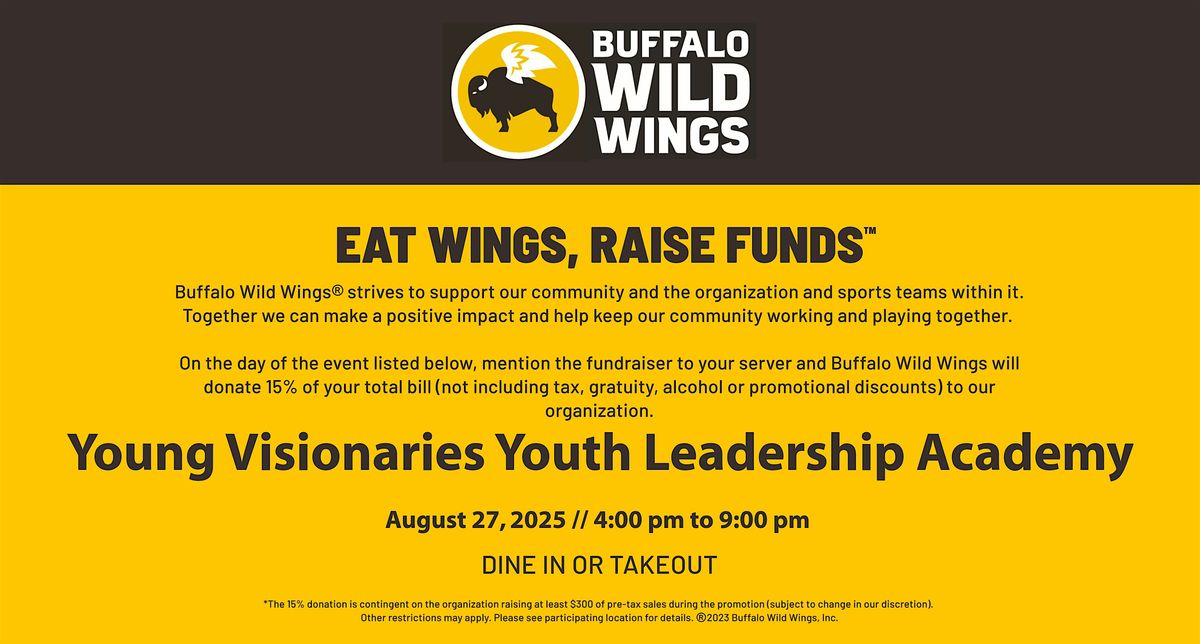 Dine for a Cause: Support YVYLA at Buffalo Wild Wings on August 27th!