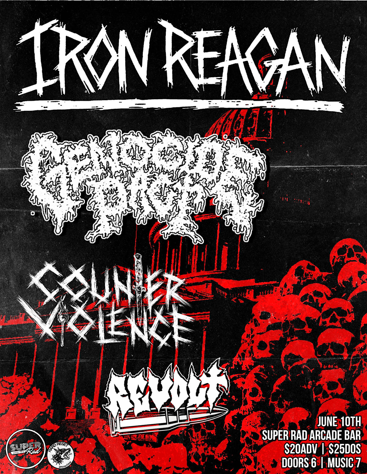Iron Reagan, Genocide Pact, Counter Violence, Revolt