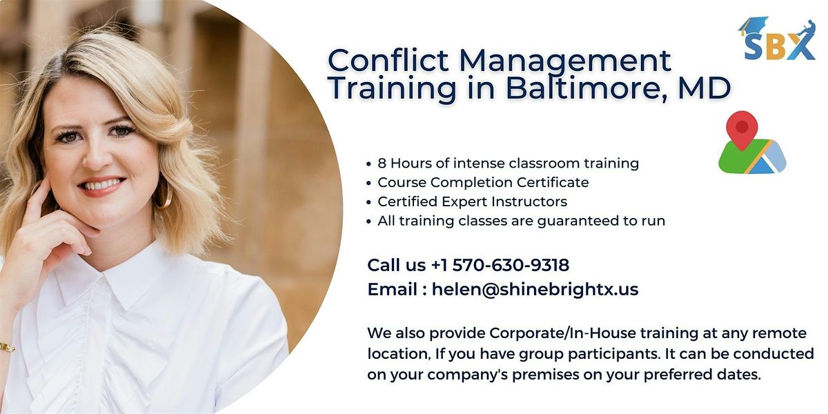 Conflict Management Training Course in Baltimore, MD