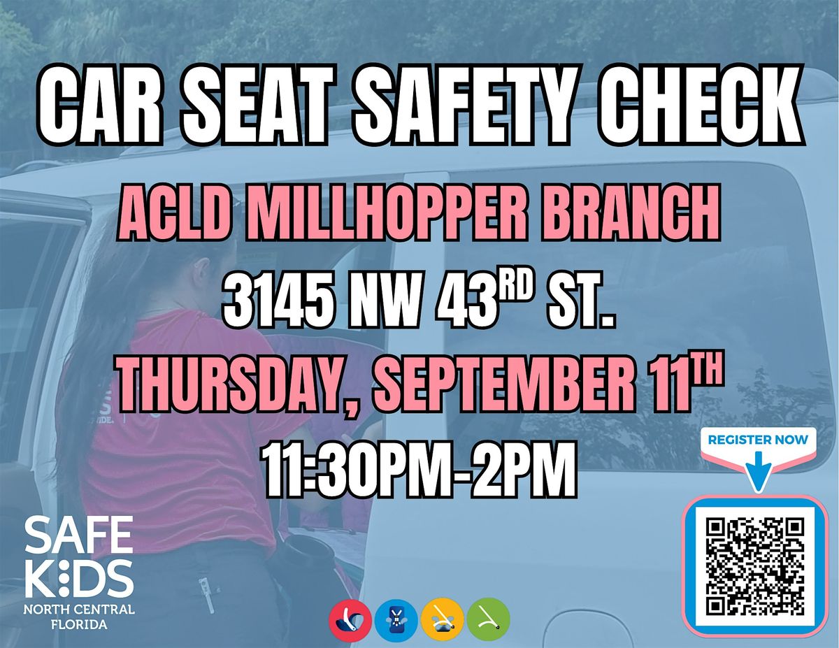 Millhopper Library Car Seat Check - September 11, 2025