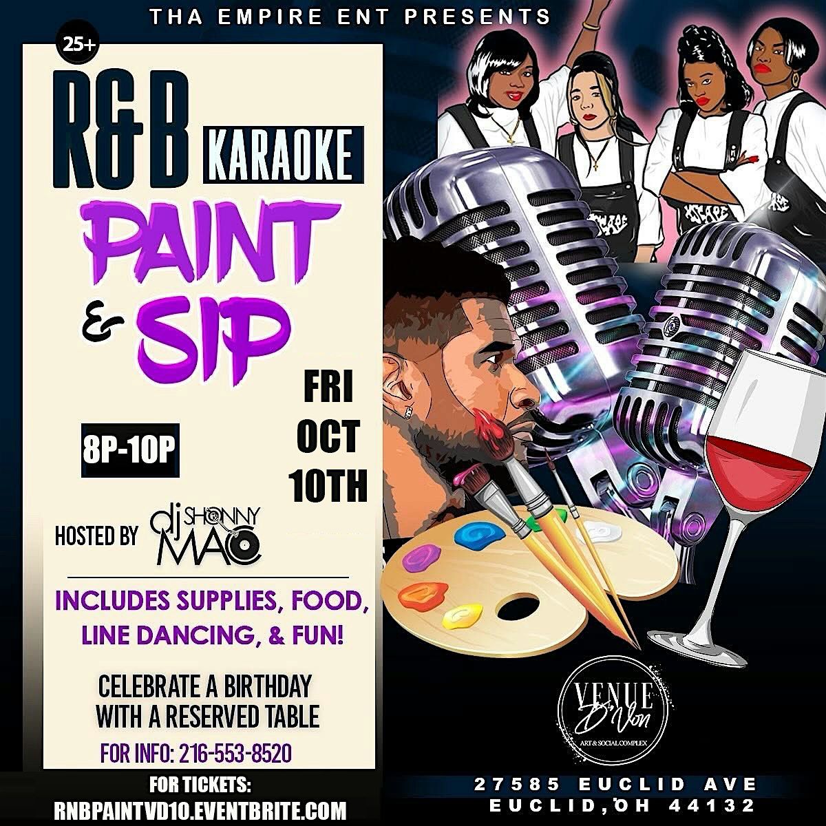 R&B Karaoke Paint & Sip