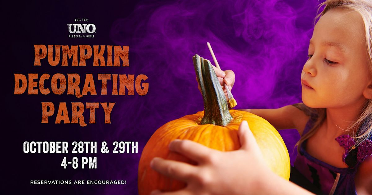 Pumpkin Decorating at UNOs in  Portland - FREE event!