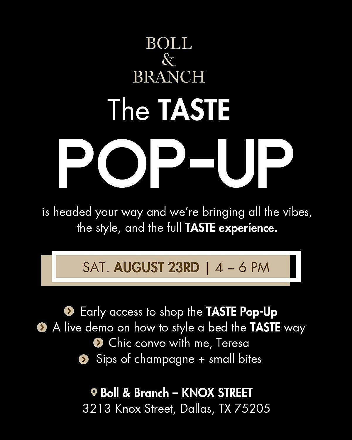 The Taste Experience Pop-Up