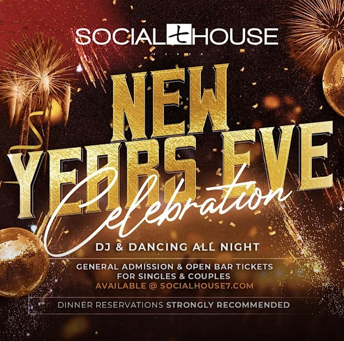 NYE 2025 at SOCIAL HOUSE - Downtown Pittsburgh New Years Eve Party