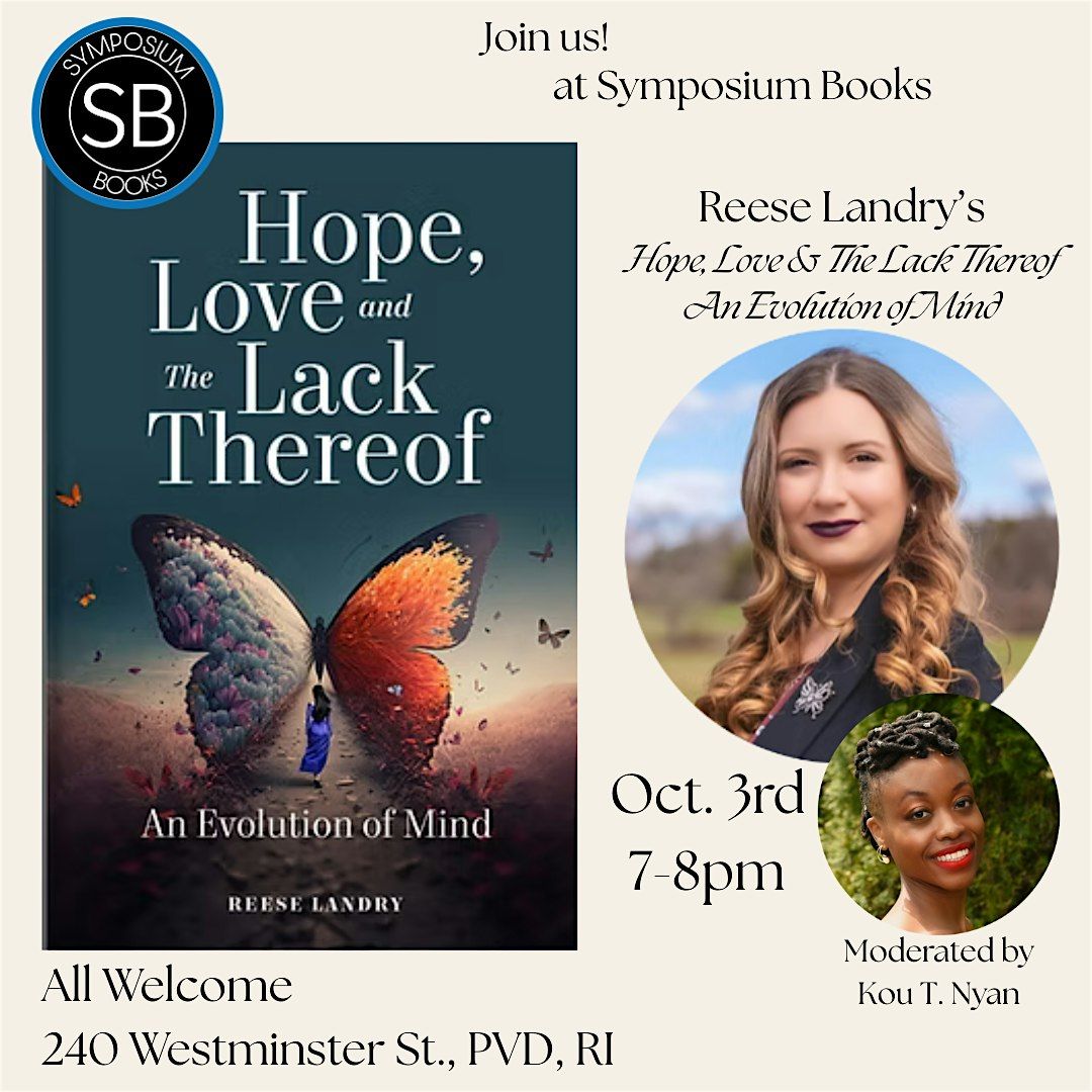 Poetry Event! Reese Landry's "Hope, Love & The Lack Thereof"