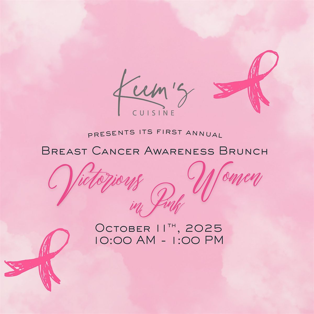 Victorious Women in Pink -  A Breast Cancer Awareness Brunch