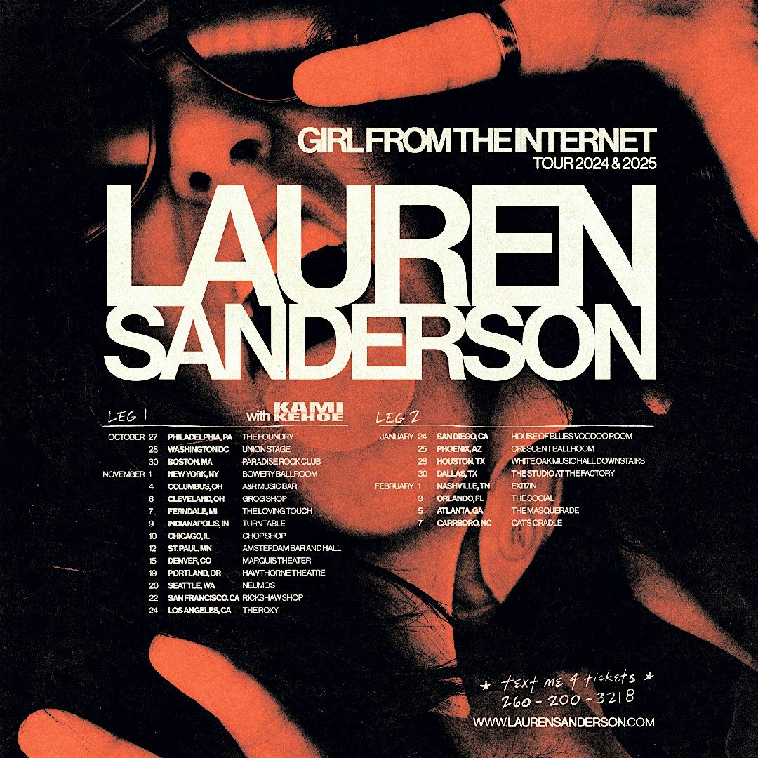 Lauren Sanderson Meet & Greet Upgrade **TICKET TO THE SHOW NOT INCLUDED**