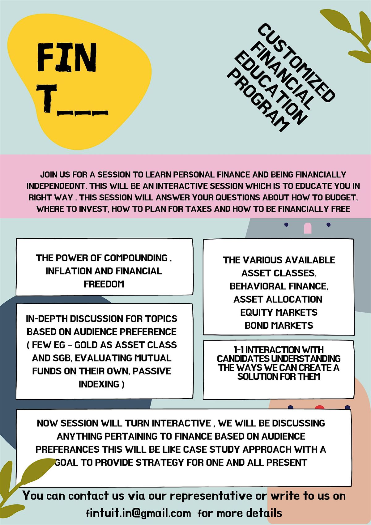Masterclass on achieving financial freedom for working professionals