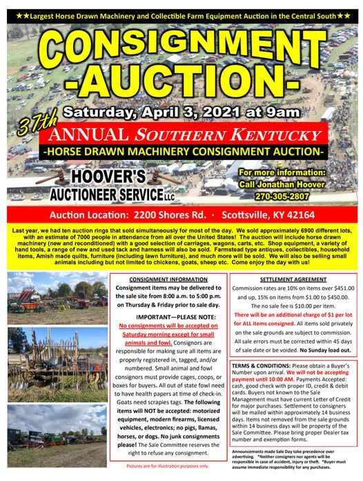 37th Annual Southern KY Consignment Auction