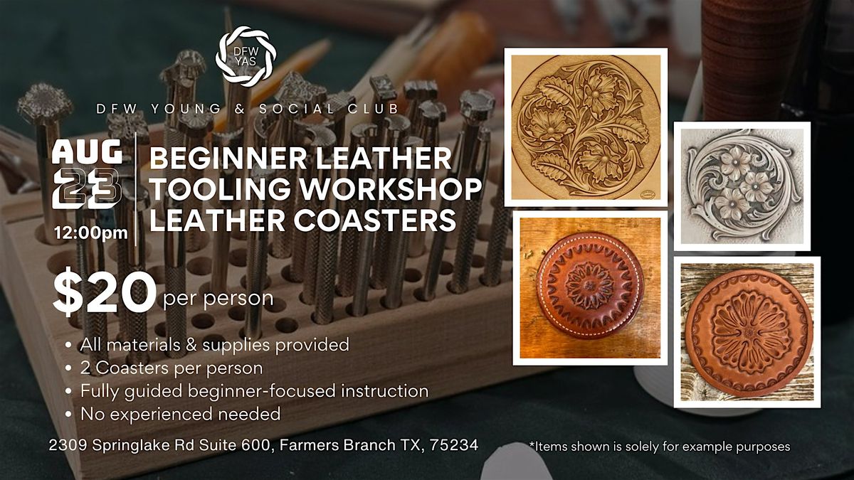 Beginner Leather Tooling Workshop: Leather Coasters