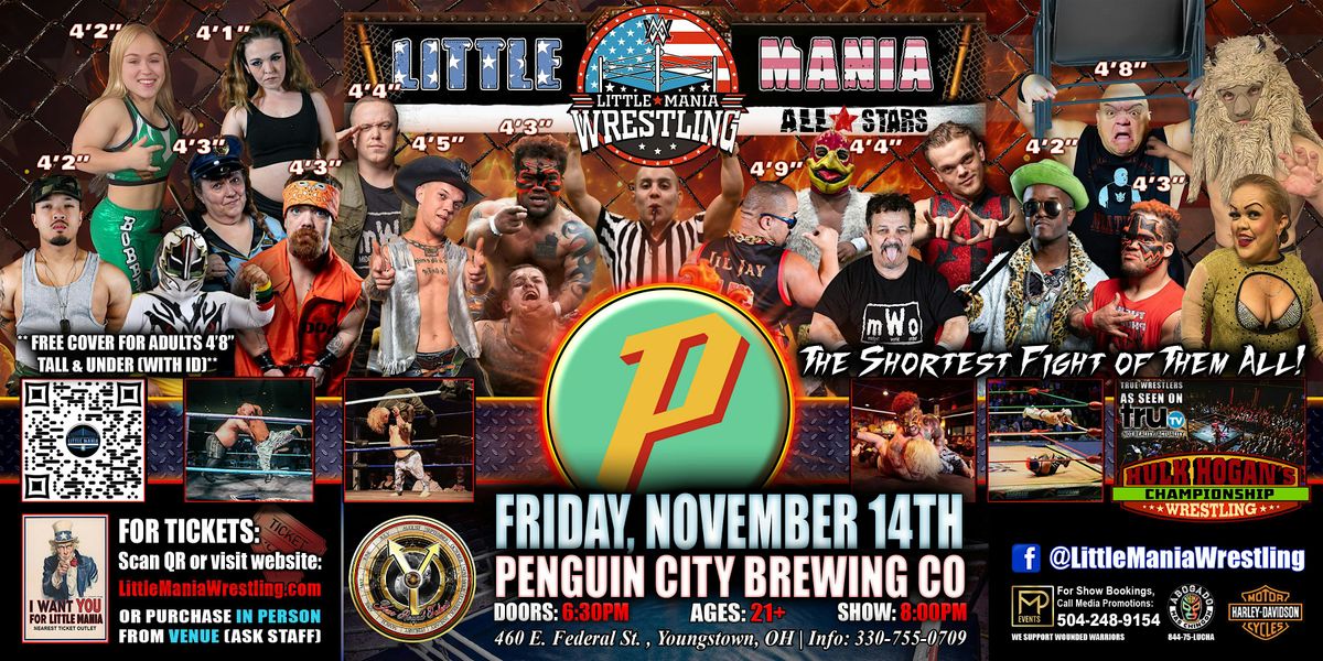 Youngstown, OH - Little Mania Mini Wrestling @ Penguin City Brewing Co