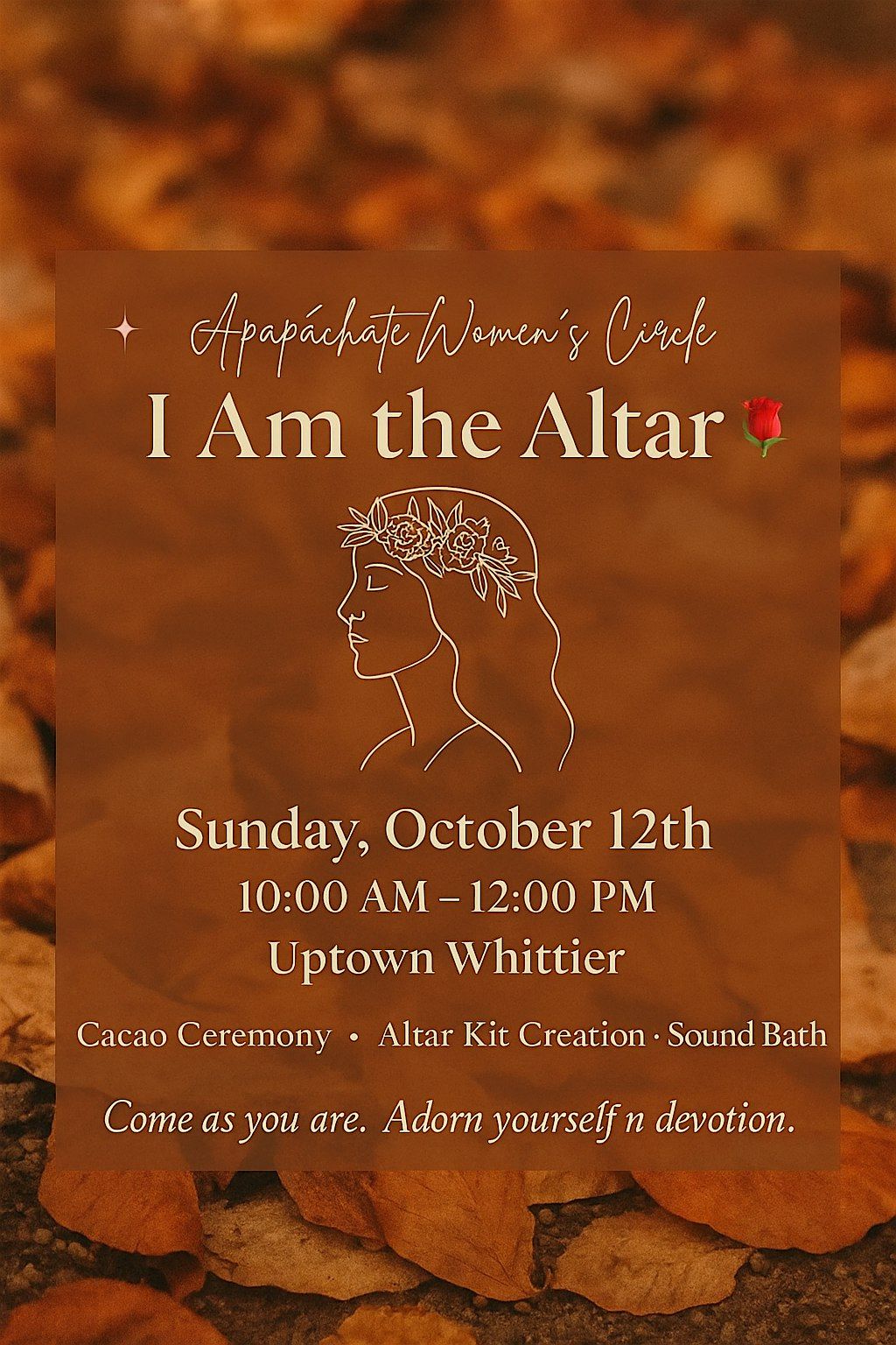 \u2728 Apap\u00e1chate Women\u2019s Circle: I Am the Altar \u2728