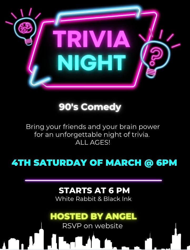 Themed Trivia Nights! - 4th Saturdays @ 6pm