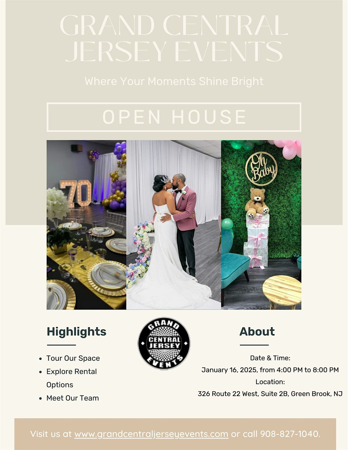 Grand Central Jersey Events Open House