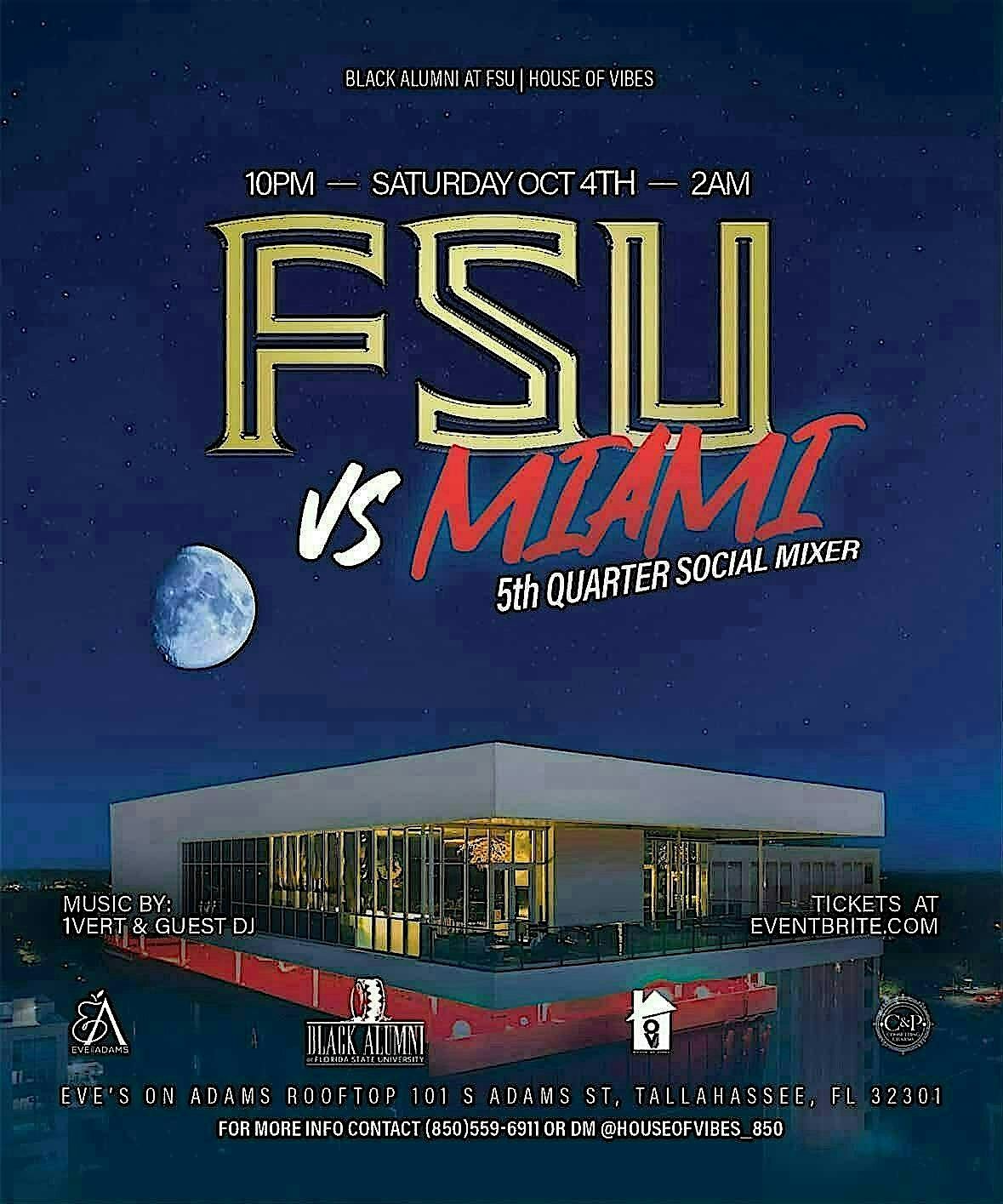 FSU VS MIAMI 5TH QUARTER SOCIAL MIXER