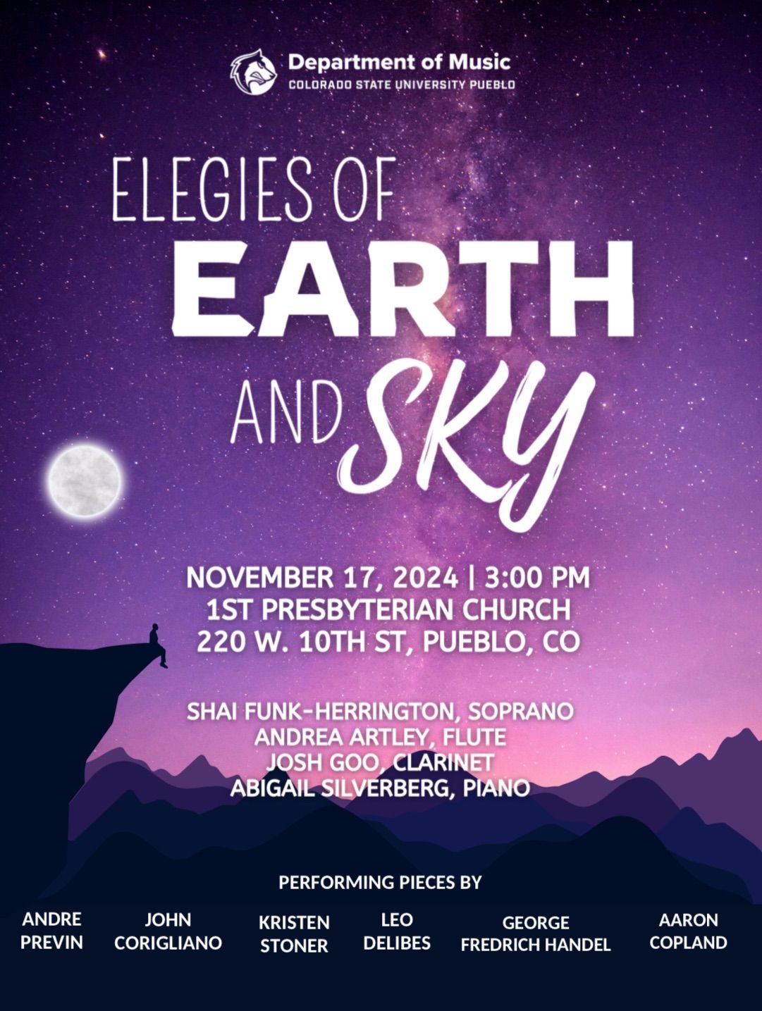 Concert: Elegies of Earth and Sky