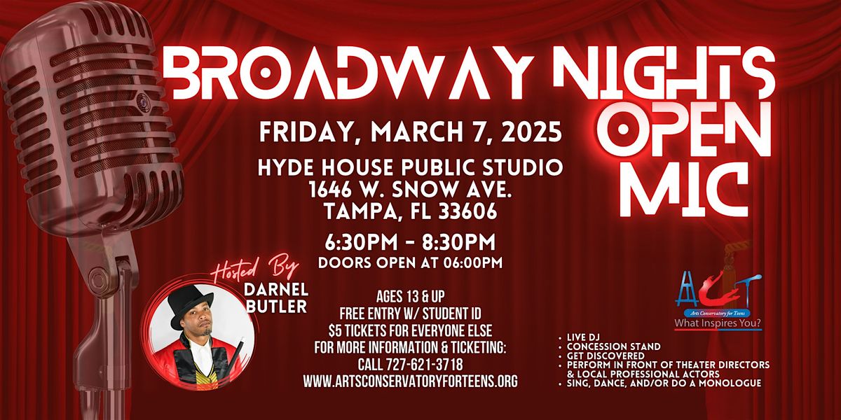 ACT presents A Broadway Nights Open Mic