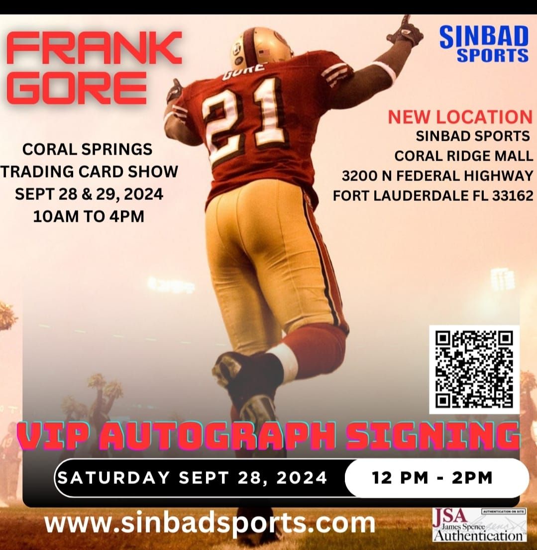 Frank Gore VIP Autograph Signing 