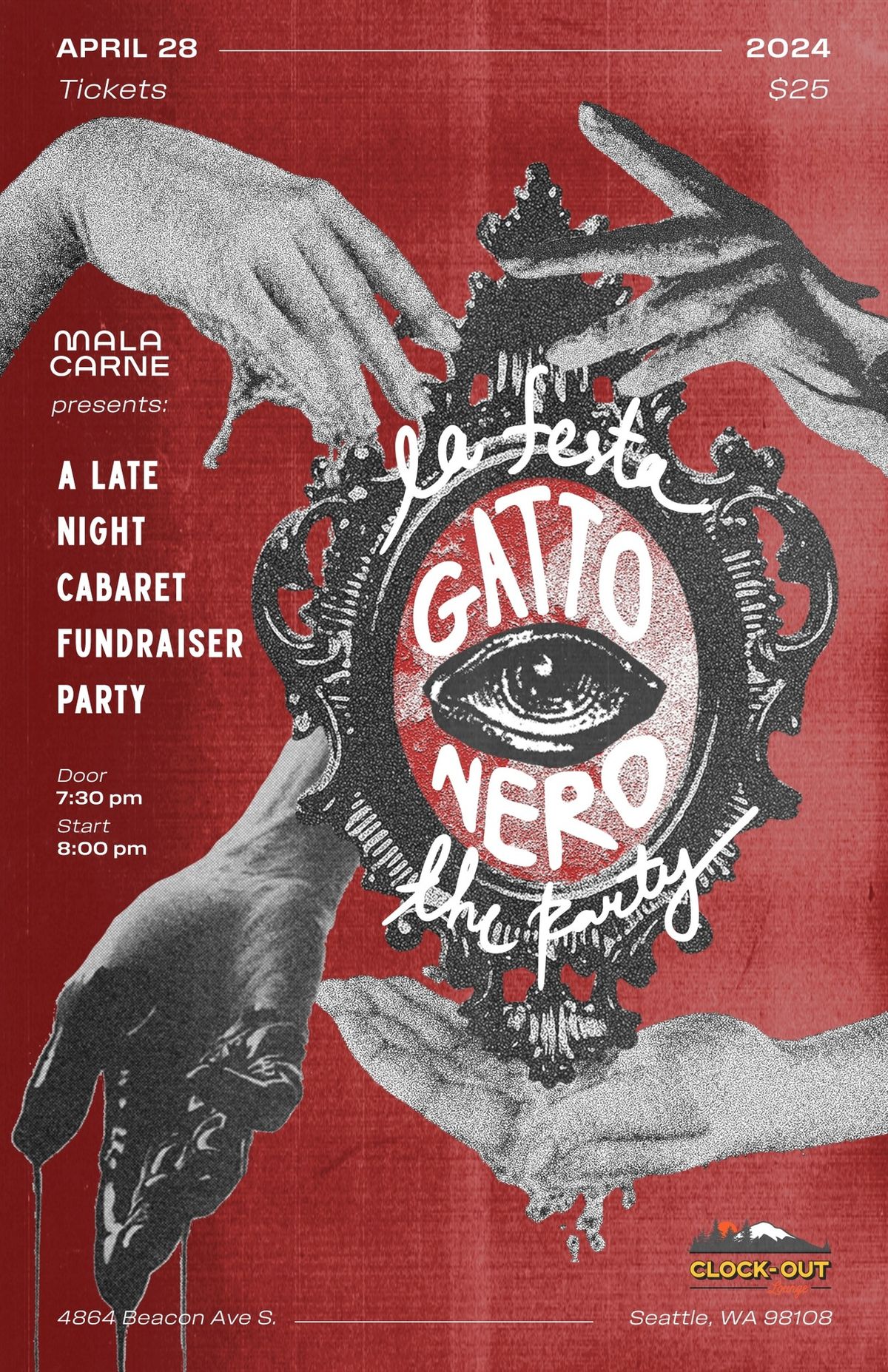 MALACARNE Presents: GATTO NERO-  A Late Night Cabaret Fundraiser Party