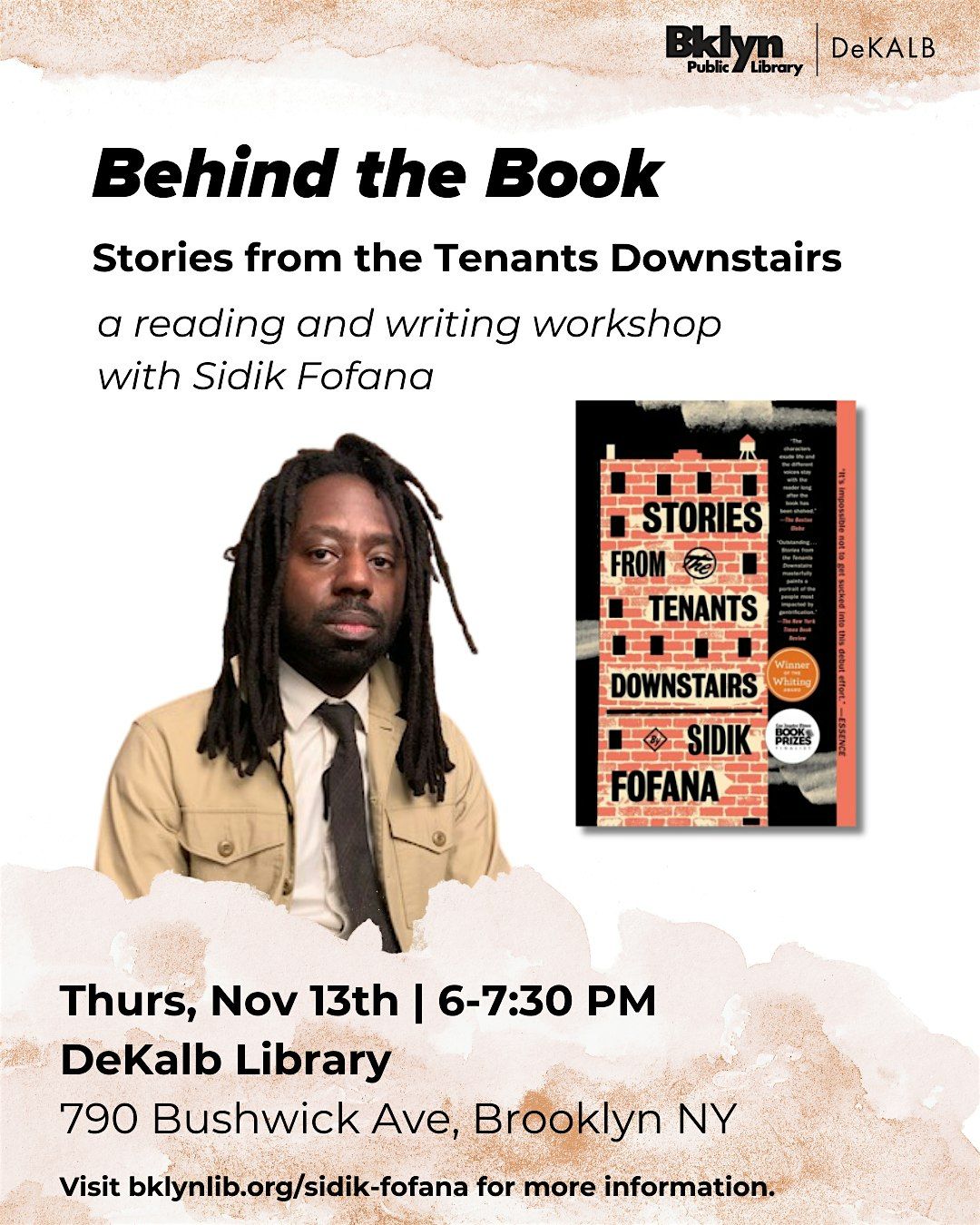 Behind the Book with Sidik Fofana: Stories from the Tenants Downstairs