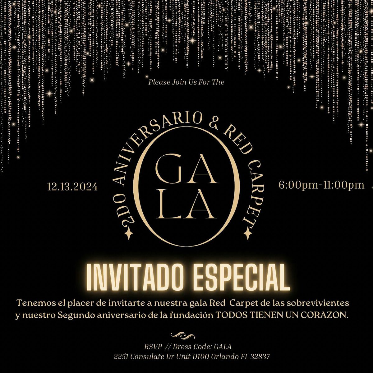 Gala  aniversaria & red carpet de sobrevivientes