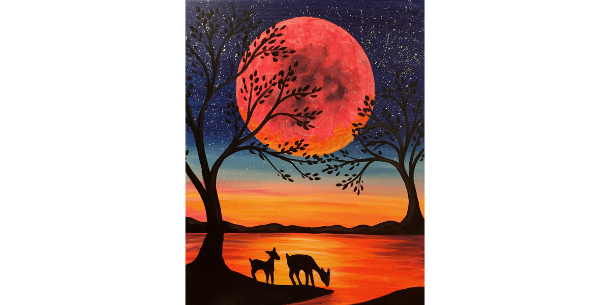 Deer in the Moonlight - Paint and Sip in Cincinnati | Classpop!\u2122