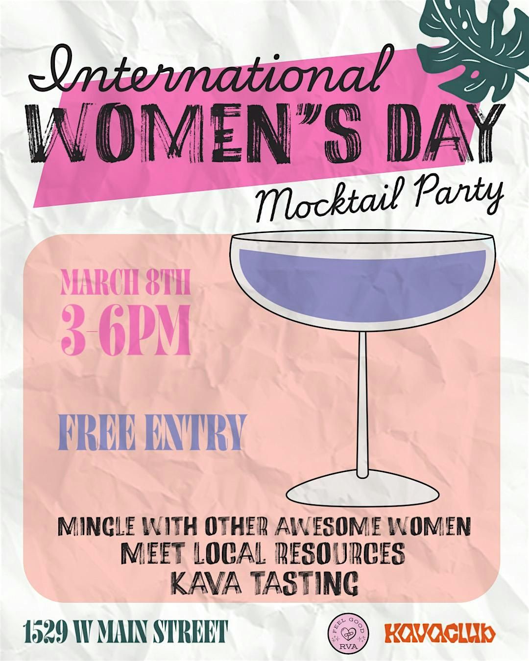 International Women\u2019s Day Mocktail Party!