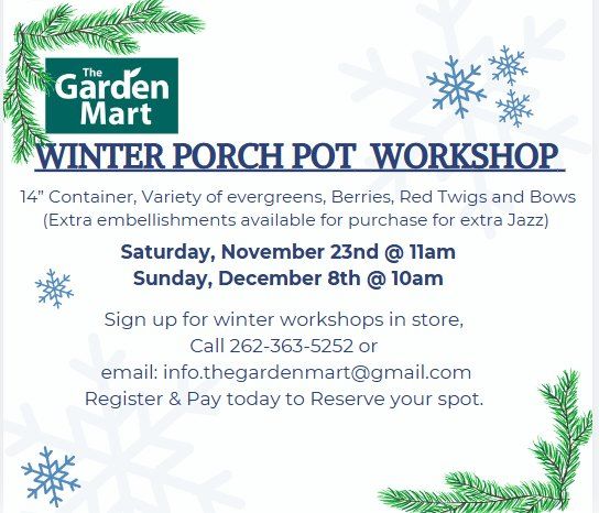 Winter Porch Pot Workshop 