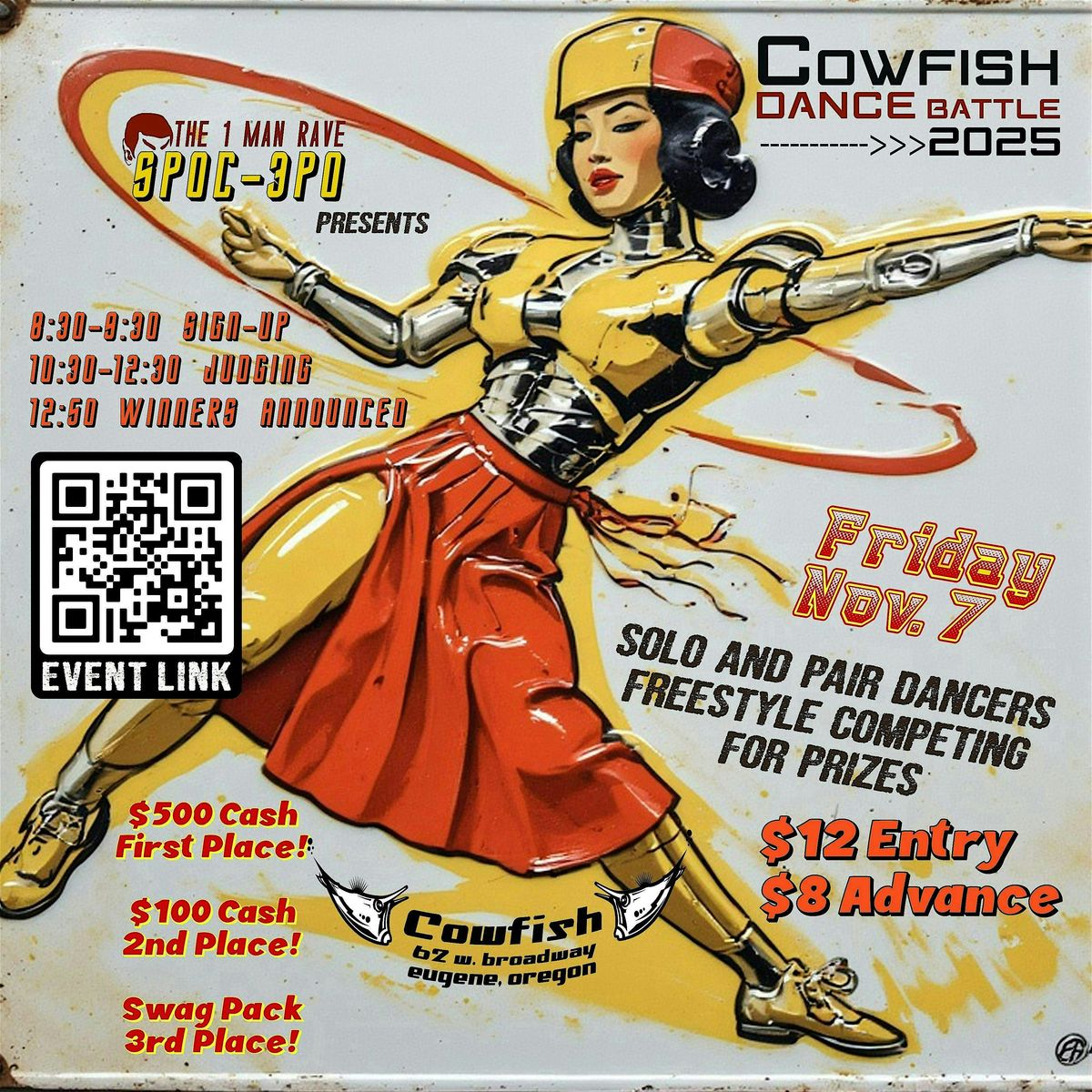 Cowfish Dance Battle 2025--> Open to all styles of dance! $500 Cash Prize!