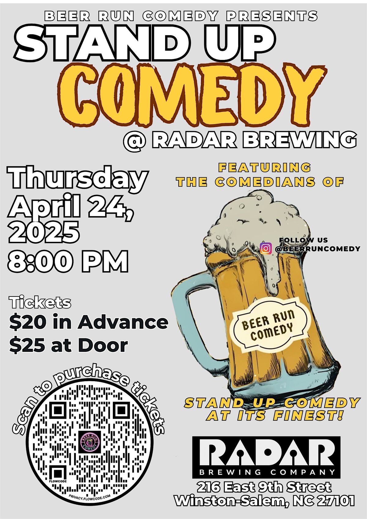 Stand Up Comedy Night at Radar Brewing