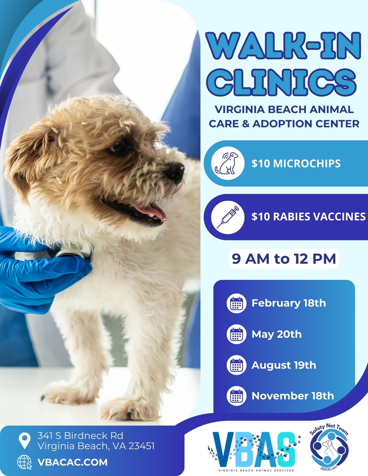 Walk-In Pet Clinics - Virginia Beach Animal Services - Microchips and Rabies Vaccines