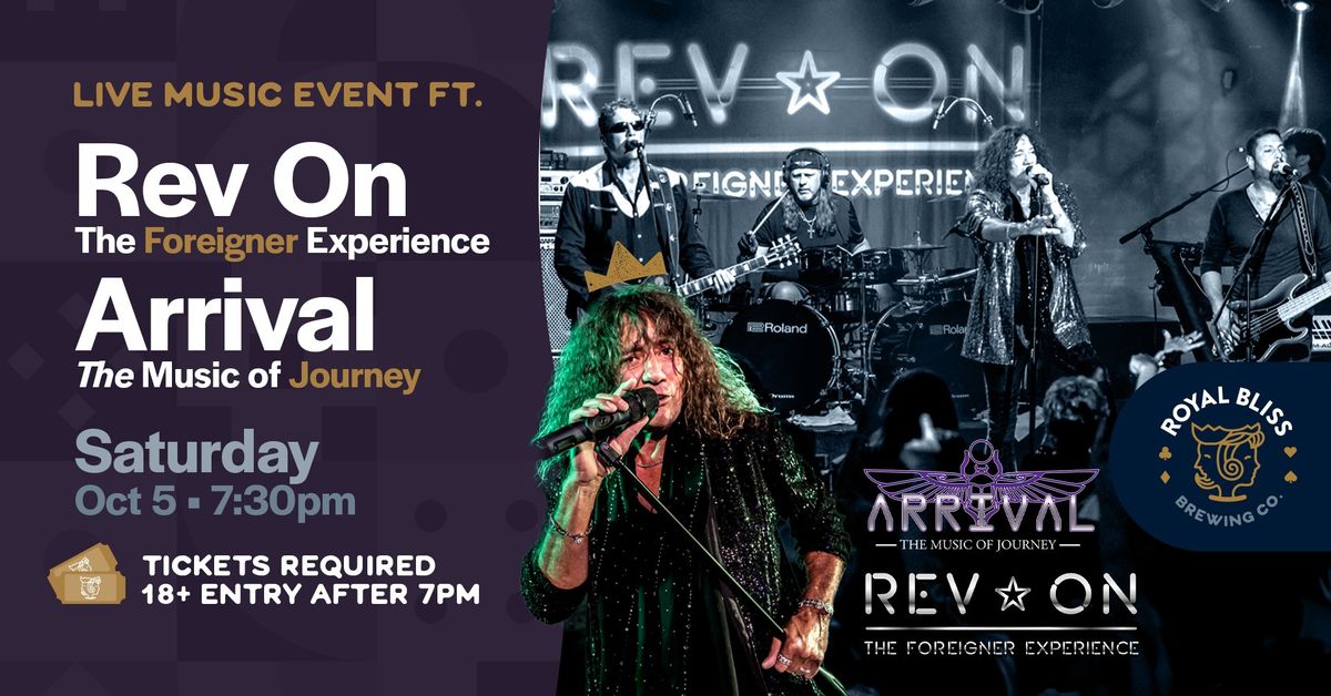 Special Live Music Event: Rev On & Arrival Bands