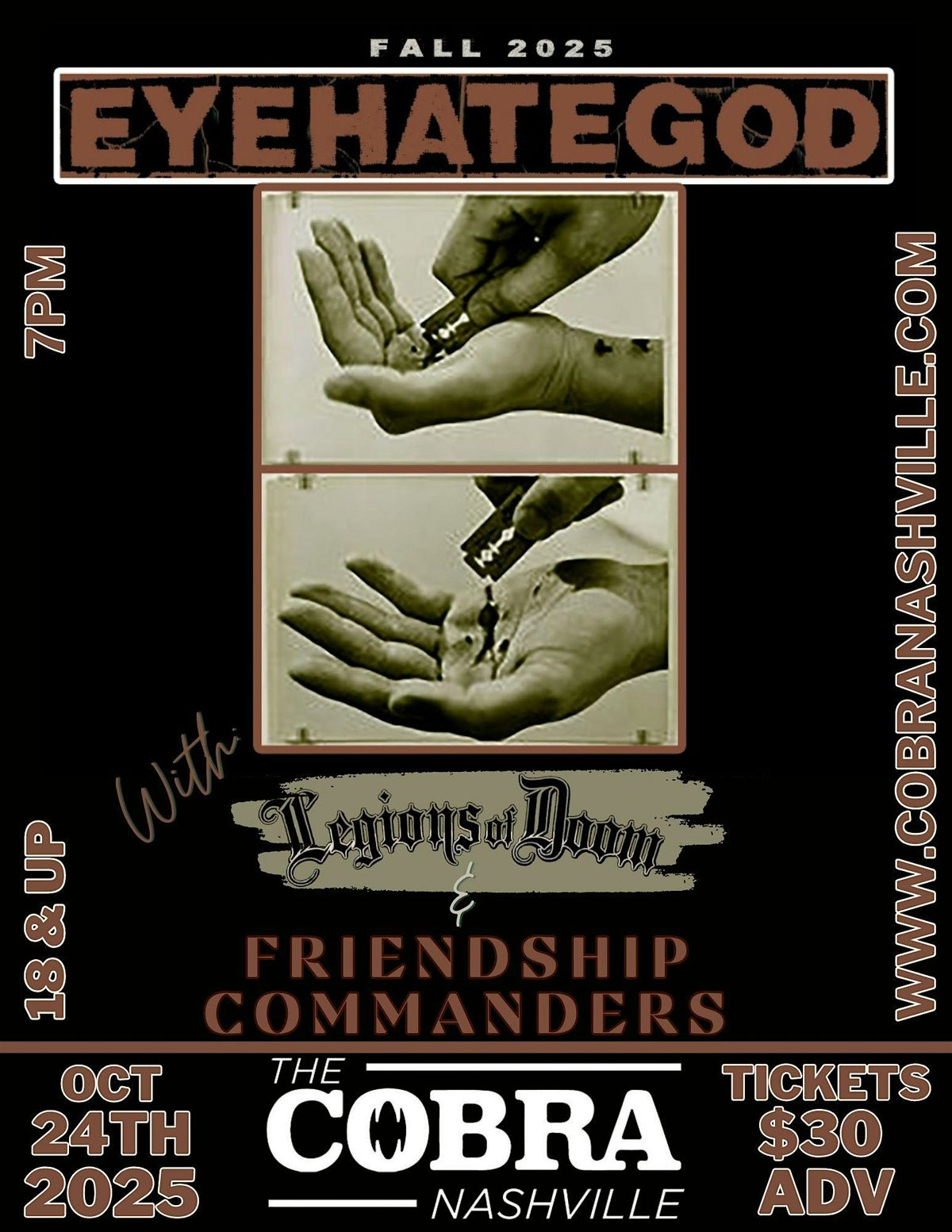 Venue: eyehategod | Legions of Doom | Friendship Commanders {Album Release}