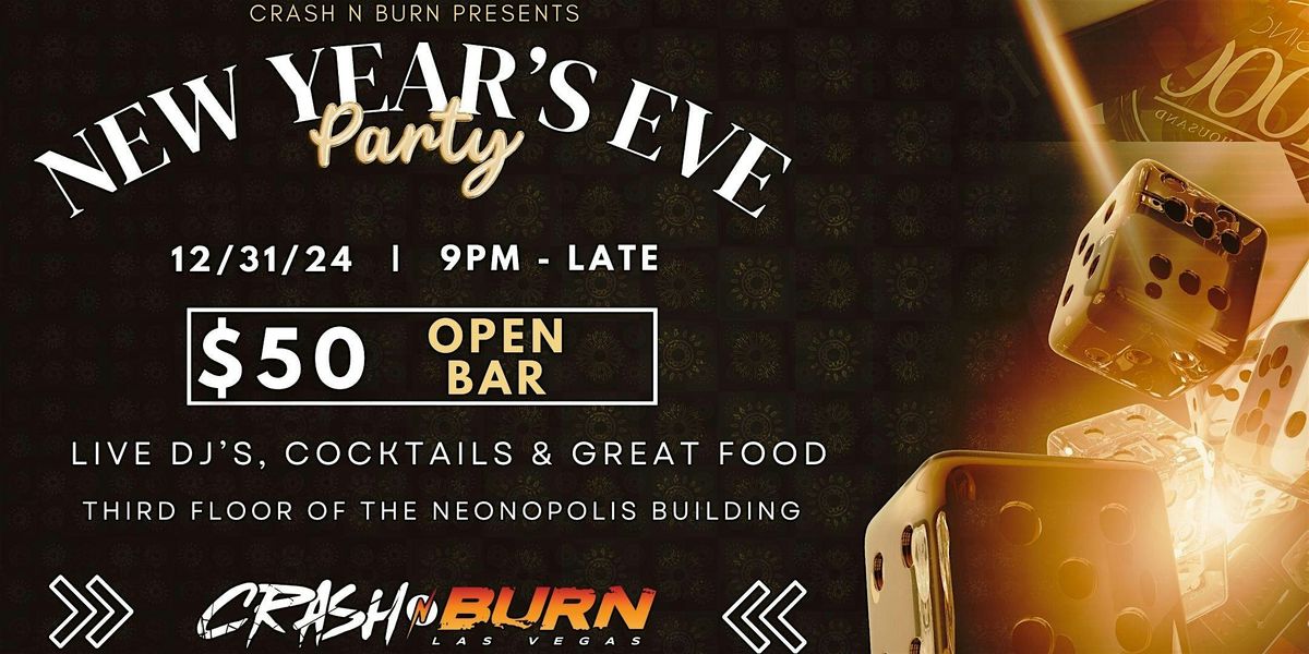 New Years Eve on Fremont Street at Crash N Burn Bar & Restaurant