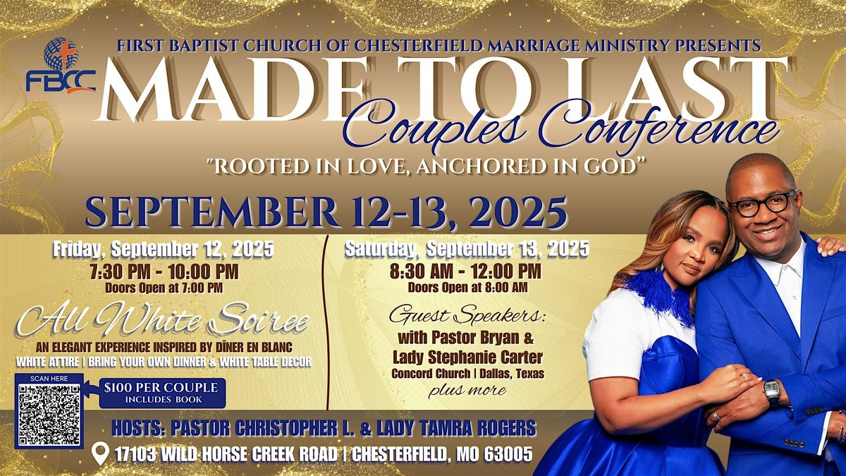 MADE TO LAST COUPLES CONFERENCE