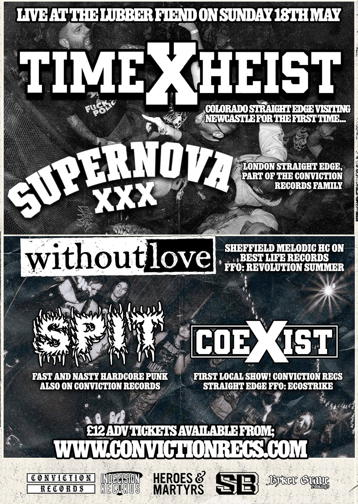 TIME X HEIST \/ SUPERNOVA + Supports @ The Lubber Fiend 18.05.25